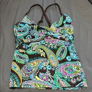 Athleta Colorful Paisley Print Tankini